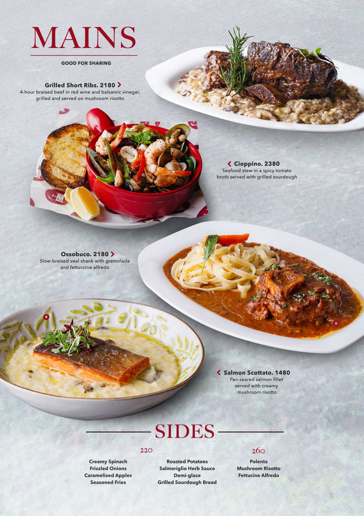 Main courses